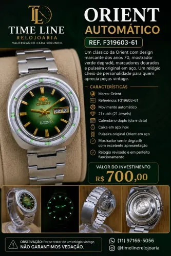 Orient automático Vintage F319603-61
