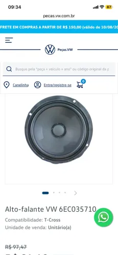 Alto falantes polo high line tcroos Virtus tera
