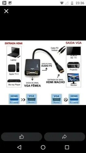 Adaptador VGA para HDMI