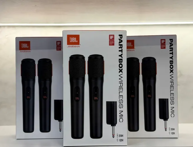 ? Microfone Sem Fio JBL (PBWireless Mic)  (Preto)