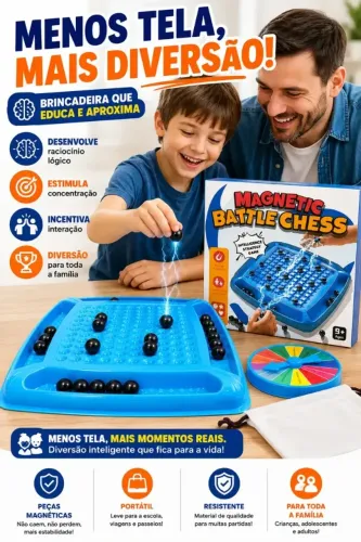 Jogo De Xadrez Bolinhas Magnético Estratégia
