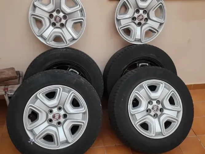 Jogo 4 Rodas Ferro Aro 16 Originais Fiat Toro / Jeep + Bicos
