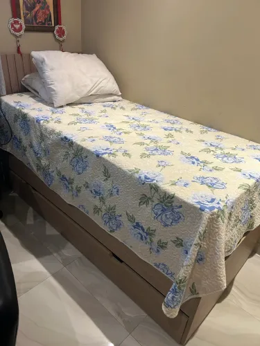 Cama de solteiro com bicama e gaveta - MDF (2 camas)