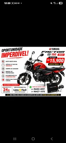 Factor 2023 yamaha R$15,900
