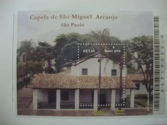 LINDO BLOCO SELO BRASILEIRO - 2004 - CAPELA SÃO MIGUEL ARCANJO
