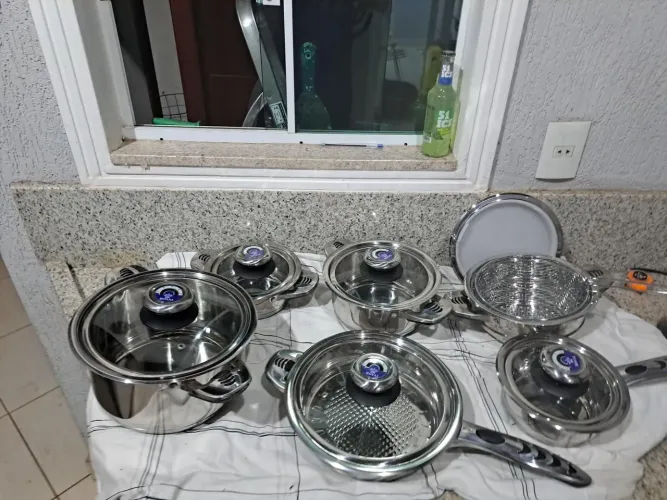 Conjunto de panelas Royal Exclusive line inox 18/10 germany
