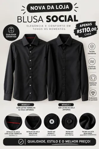2 Blusas Sociais masculinas POR 110 CADA + GRAVATA BORBOLETA 5,00