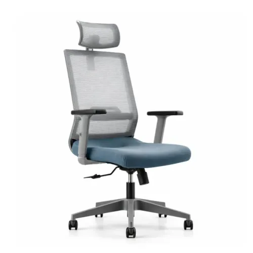 Cadeira Presidente Escritório Tela Cinza Frisokar Ergonômica Conforto 30091