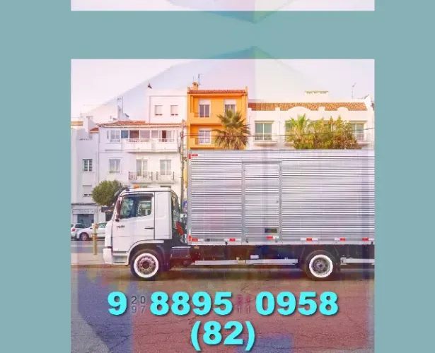 Frete! mudança/transportes de cargas! caminhão bau! agende já!