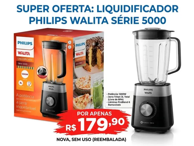 Vendo liquidificador série 5000 wallita com Copo de Vidro