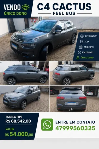Citroen C4 Cactus Feel Bus. 1.6 Flex Aut.(pcd) 2021