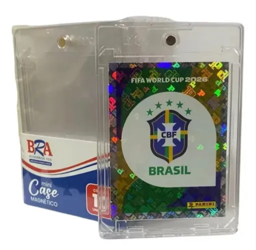 Case proteção magnética para figurinha copa do mundo
