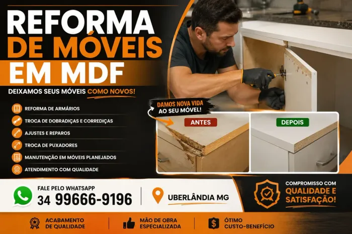 Reforma de Móveis em Geral Uberlândia MDF 