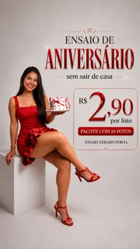 Ensaio Fotográfico de Aniversário por IA
