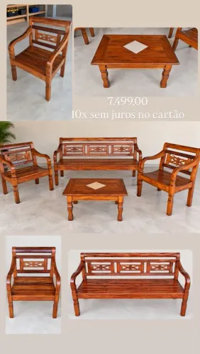 Conjunto de móveis de madeira de alta qualidade