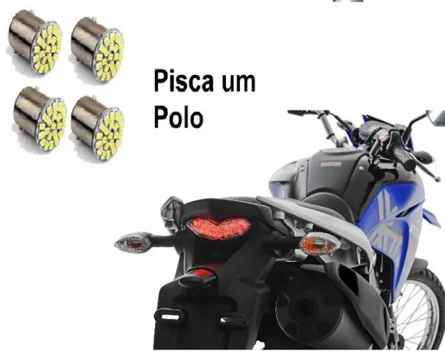 Kit Lâmpadas Led Para Moto 4 Pisca Lander 250