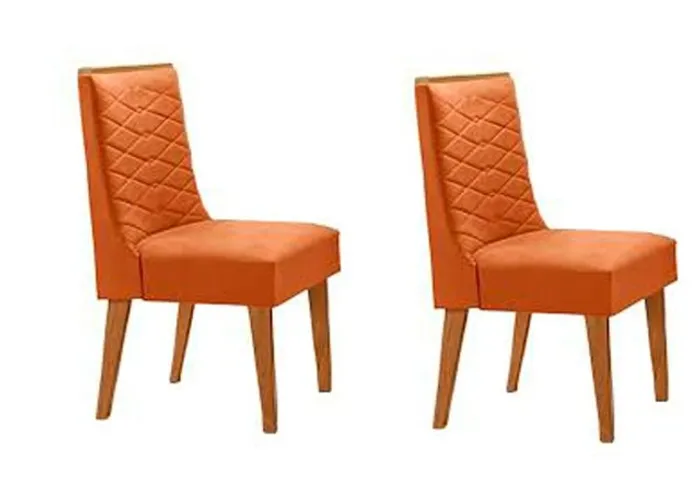 Sala cadeiras mesa jantar estofado