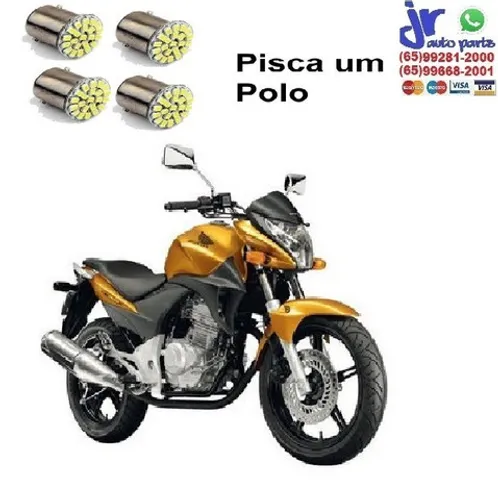 Kit Lampadas Led Para Moto 4 Pisca Cb 300