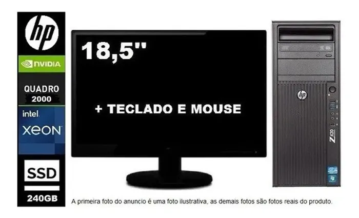Computador Workstation Hp Z420 Intel Xeon E5 16gb Placa De Video K2000