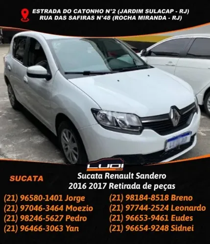 Sucata Renault Sandero 2016 2017 Retirada de peças