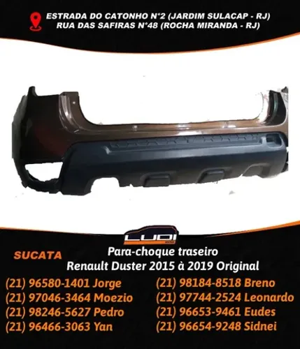 Para-choque traseiro Renault Duster 2015 à 2019 Original