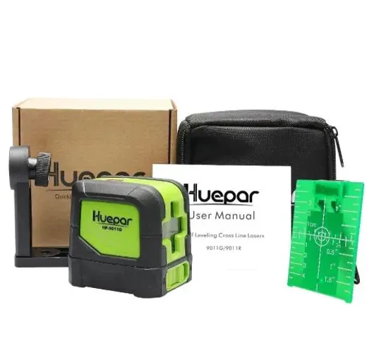 Nível a Laser Huepar 9011G Verde com suporte Magnético e Case