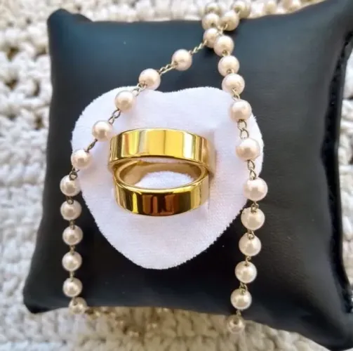 promoçao só hoje alianças de casamento banhada a ouro18k com garantia de 1 ano 