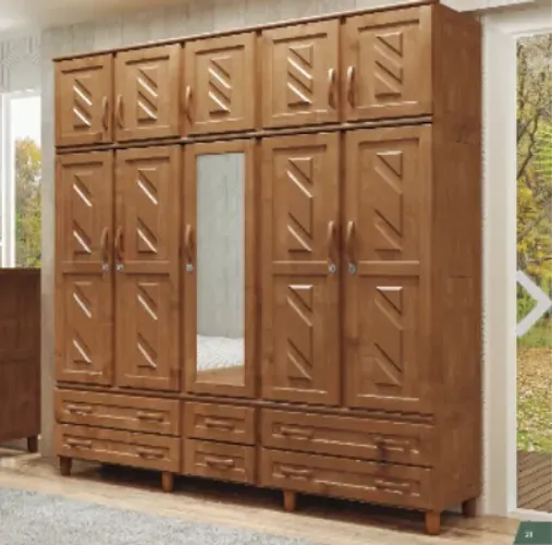 Guarda roupa madeira de pinus novo 5 portas 
