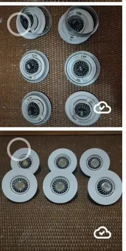 Seis suportes para lâmpadas dicroica 