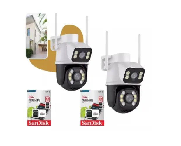 kit 2 cameras wi-fi inteligente wi-fi