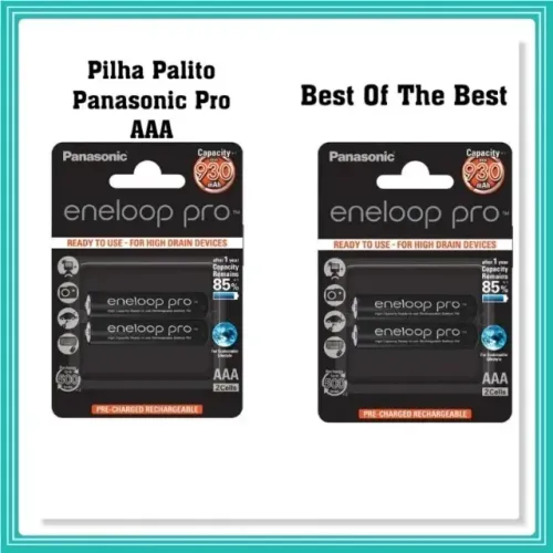 Pilhas Eneloop pro AAA 930mAh 2blisters 4 peças Original