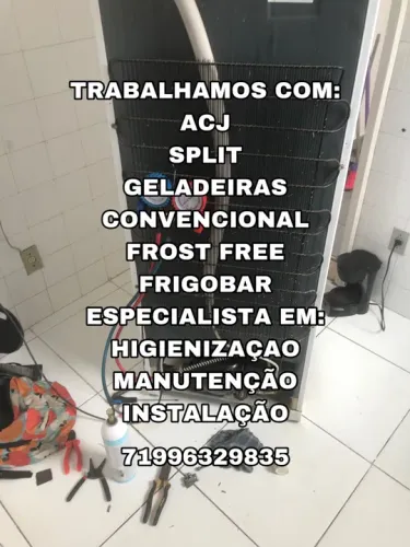Geladeiras frigobar e ar split