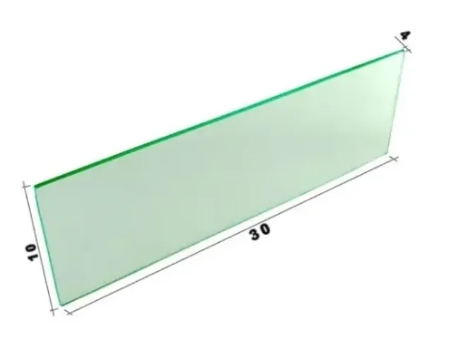Vidro para balcão modulado temperado Incolor 4mm tamanho 10x30, 10x40, 10x50, 10x60 usado