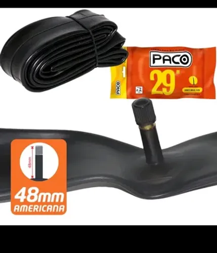 Câmara aro 29x1.95/2.125 borracha butílica válvula americana 48mm