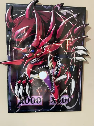 Quadro MDF Carta Slifer O Dragão Celeste - Yugioh