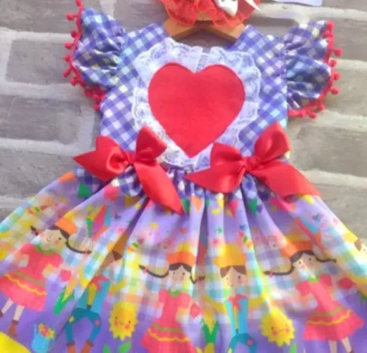 Vestido festa junina 4 anos 