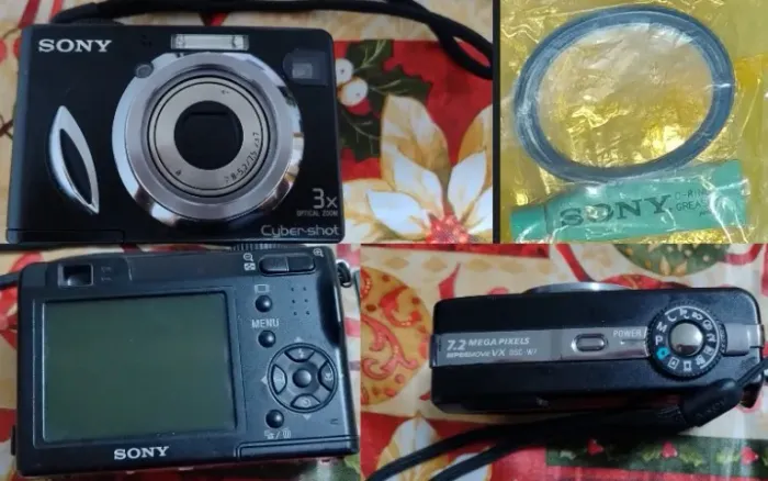 Câmera Sony Cyber-shot DSC-W7 + Marine Pack Original + Acessórios