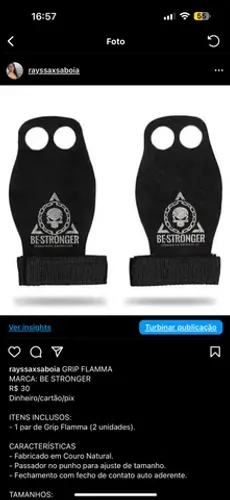 GRIP FLAMMA MARCA: BE STRONGER R$ 30