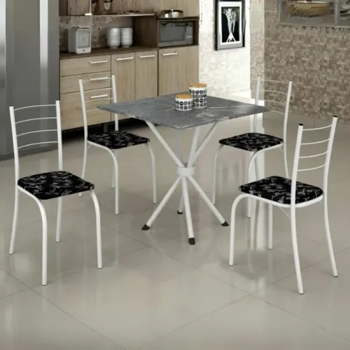 Mesa 4 Cadeiras Rio 70×70 - Teixeira 