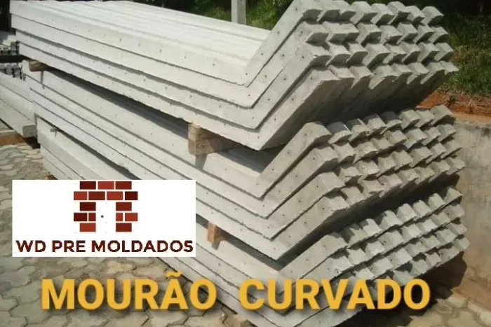 Estaca de Concreto Reta e Curvada 3mts  Direito da Fábrica 