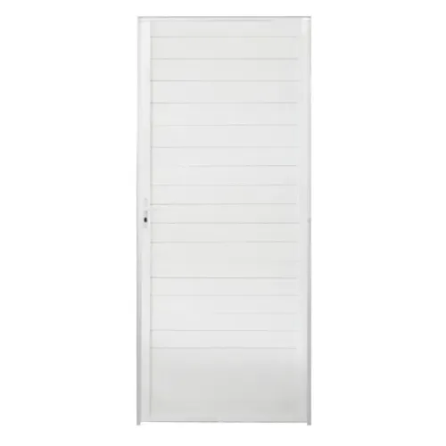 Porta Lambril 2,10x80 LINHA 25 no alumínio branco com maçaneta