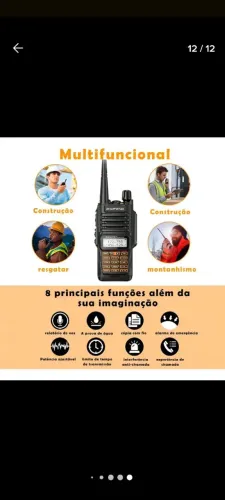 Rádio Comunicador Baofeng Multifuncional uv9 só $250