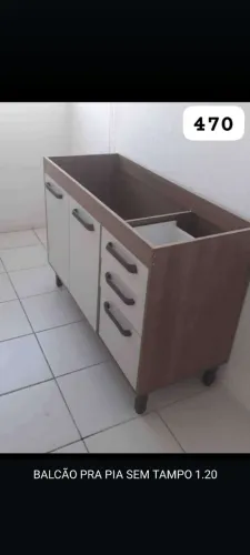 Balcão para pia sem tampo 1.20