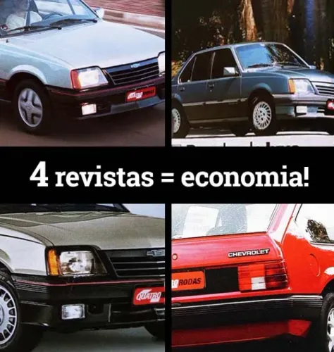 Chevrolet Monza - Kit 4 revistas Quatro Rodas com histórias