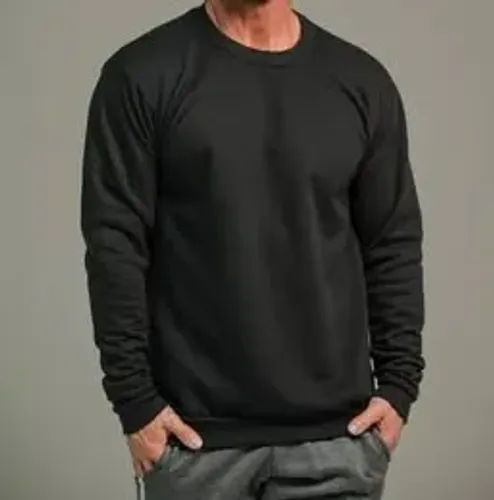 Casaco Moletom Básico Liso Sem Bolso Preto - Tamanho GG