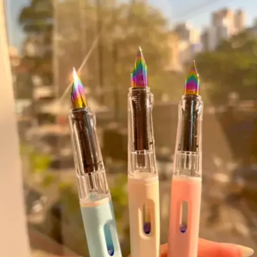 Caneta Tinteiro Recarregável Papelaria Fofa