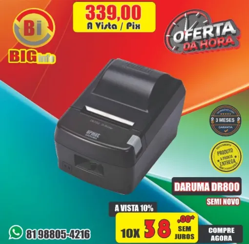 Impressora termica Daruma DR-800 L - Não fiscal