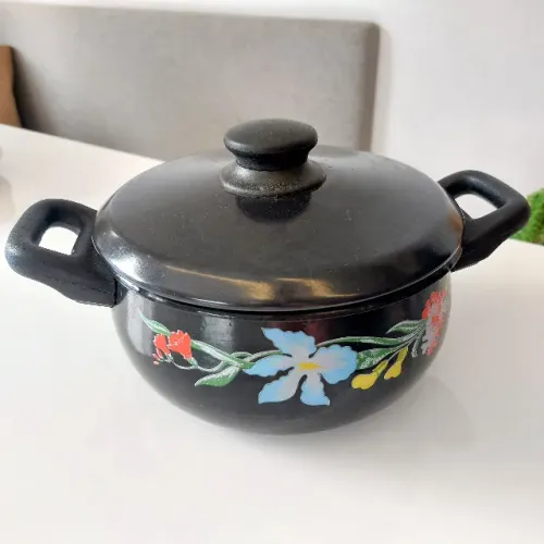 Panela Caçarola Década de 80 Ágata Flores 18cm