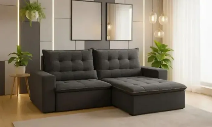 Sofá retrátil e reclinável supremo  novo de loja (temos outras cores consulte)<br>