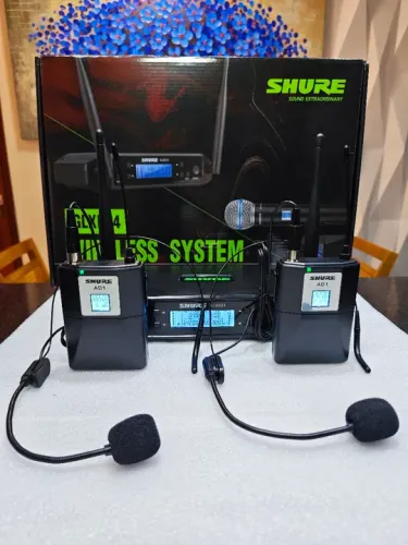 MICROFONE SHURE GLXD24 DUPLO FACIAL